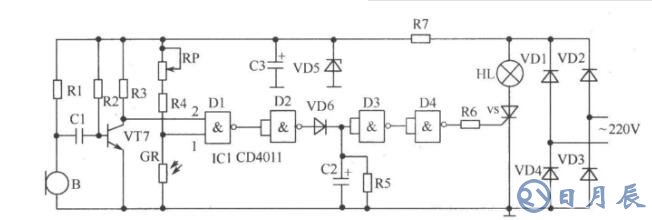 一文解析三極管組成的光控開關(guān)電路原理圖