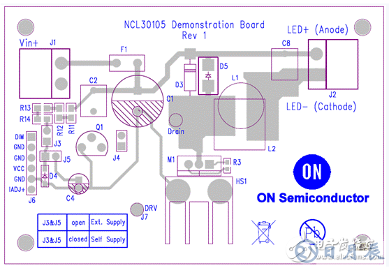 On Semi公司推出了LED驅動器評估板NCL30051電路解決方案