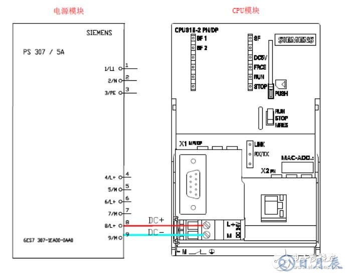 西門子plc接線圖實物圖